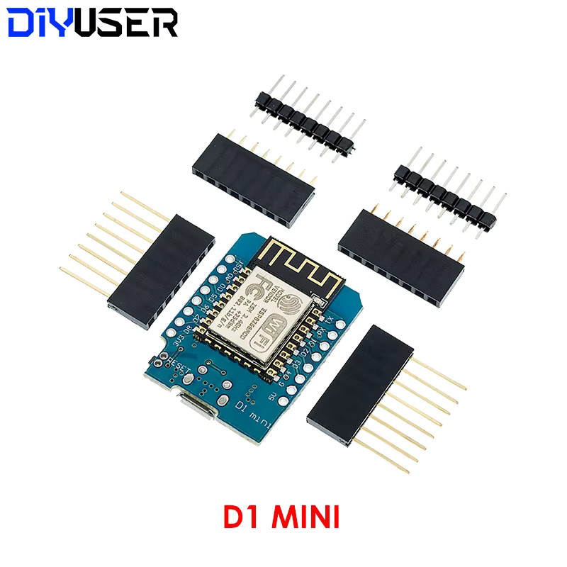 DIYUSER ESP32 S2 Mini und ESP8266 D1 Mini Development Board mit CH340, 4 MB Flash und 2 MB PSRAM, Blau, Micro-USB Anschluss für MicroPython und Arduino - Bild 2