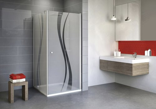 Schulte Eckdusche AlexaStyle 2.0 in Transparent mit Silver-Profil und Easy-Clean-Beschichtung, B/T/H: 80 x 80 x 192 cm - Bild 1