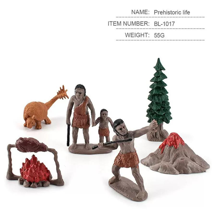 Linyi toy Prähistorisch Menschen 6-teiliges Set weiß - Bild 1