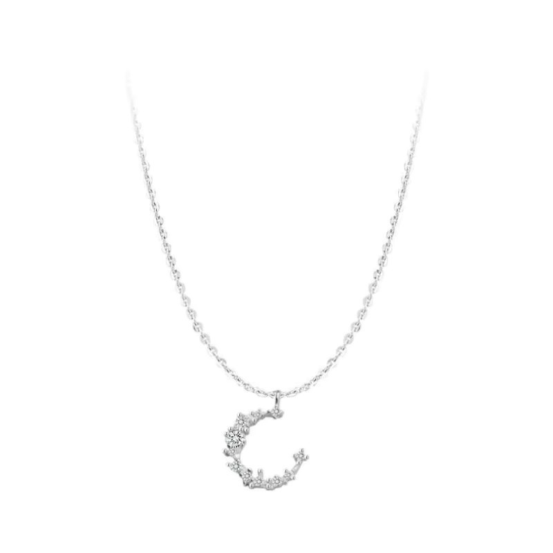 GaGa-Duck Halskette, 925 Silber, Kristall, Mond, Unisex - Bild 4