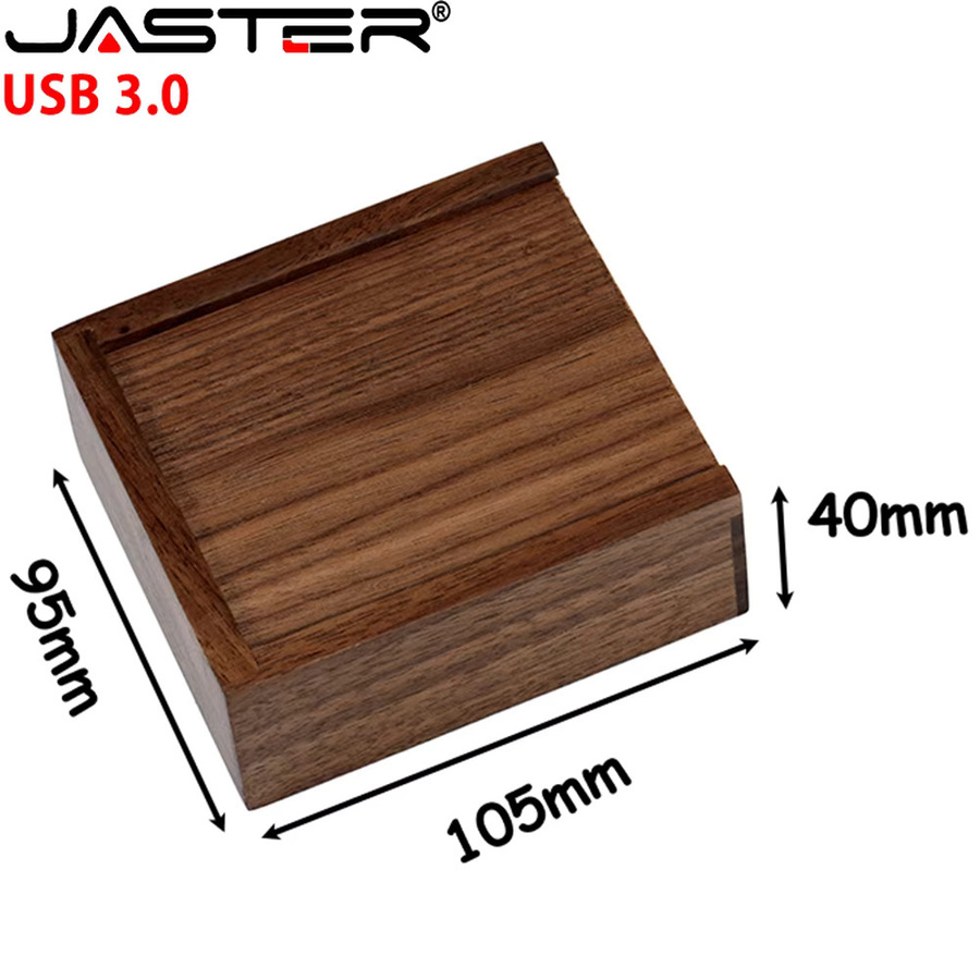 JASTER USB 3.0 Flash-Laufwerk aus Holz in Braun mit Maple Leaf Album Box, B/T/H: 10,5 x 10,5 x 4 cm - Bild 2
