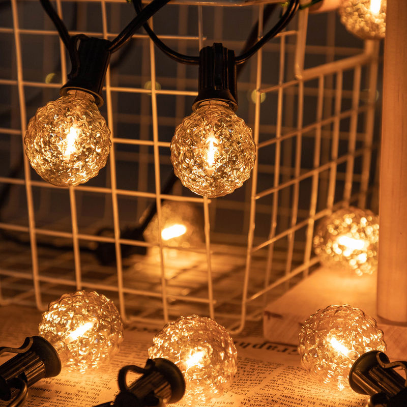 Grensk LED Vintage Lichterkette mit Bernstein G40 Glühbirnen, E12, Warmweiß, Wasserdicht - Bild 3
