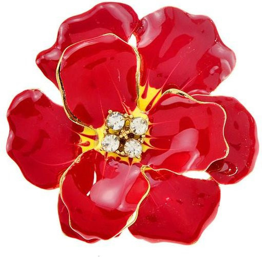 YIRAN Jewelry Blumenbrosche Emaille, Damen, rot - Bild 1