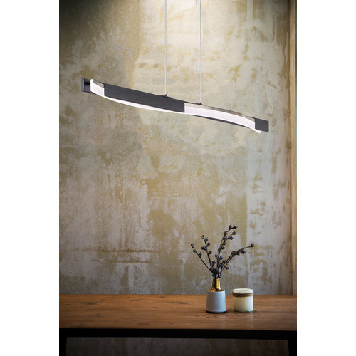 Fischer & Honsel Pendelleuchte Bridge aus Metall in Schwarz mit dimmbarer LED in Warmweiß (18 W) - Bild 3