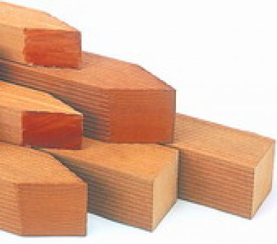 Holzpfosten aus Hartholz Bangkirai B/T/H: 7 x 7 x 275 cm - Bild 1
