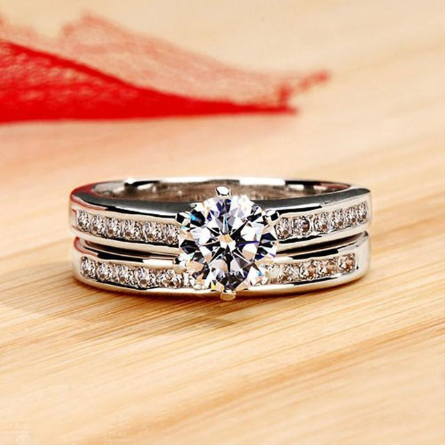 YIRAN Jewelry Ringe Set, 925 Sterling Silber, Zirkonia, Damen - Bild 1