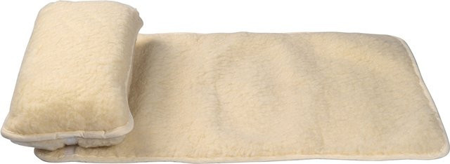 K&N Kissen aus Schurwolle in Beige, rechteckig - Bild 1
