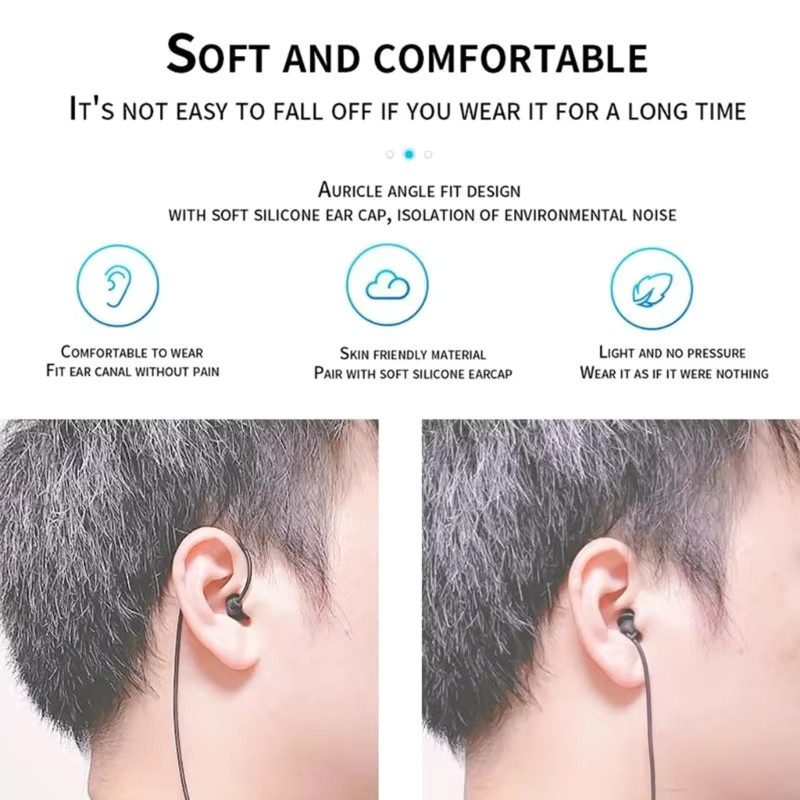 Mono-Ohrhörer in Schwarz mit 3,5-mm-Stecker als geräuschisolierender In-Ear-Kopfhörer für Walkie-Talkies, Telefone, MP3-Player und Computer - Bild 2