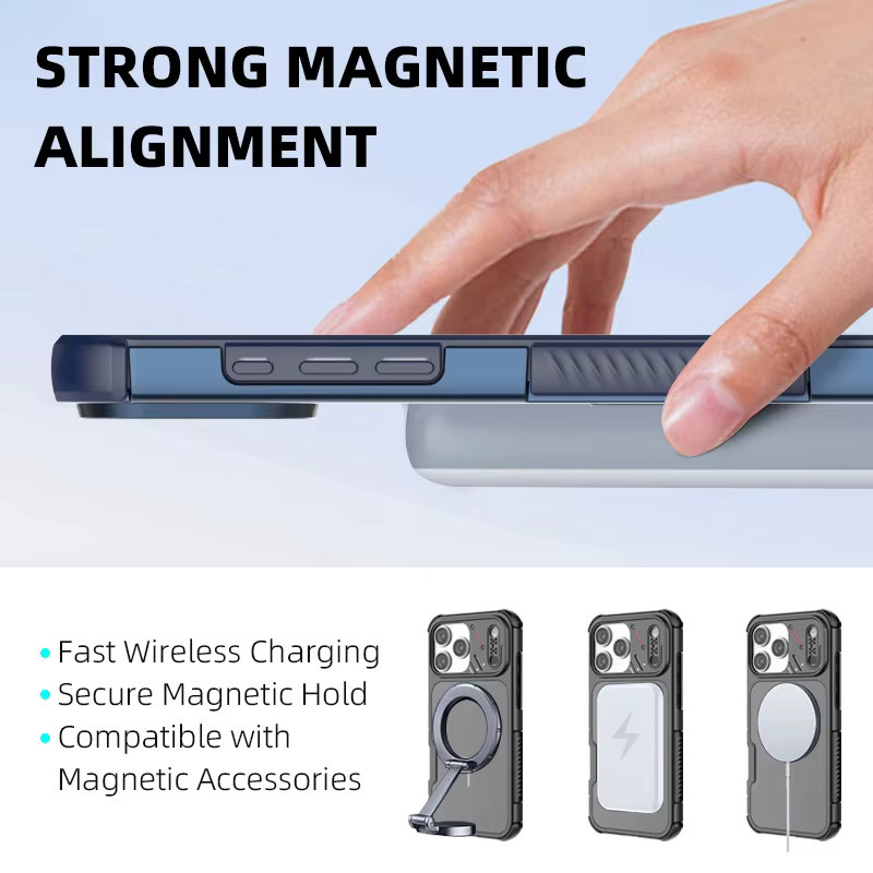 MagSafe Magnetische Abnehmbare Rückplatte Handyhülle für iPhone 17 16 15 14 13 Pro Max in Purple, Stoßfeste Matte PC-Rückabdeckung von RPKKS - Bild 3