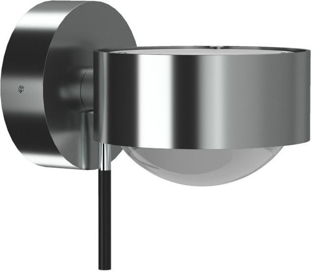 Top Light Puk Mini Wall Wandleuchte in Chrom Matt mit Glaslinse - Bild 1