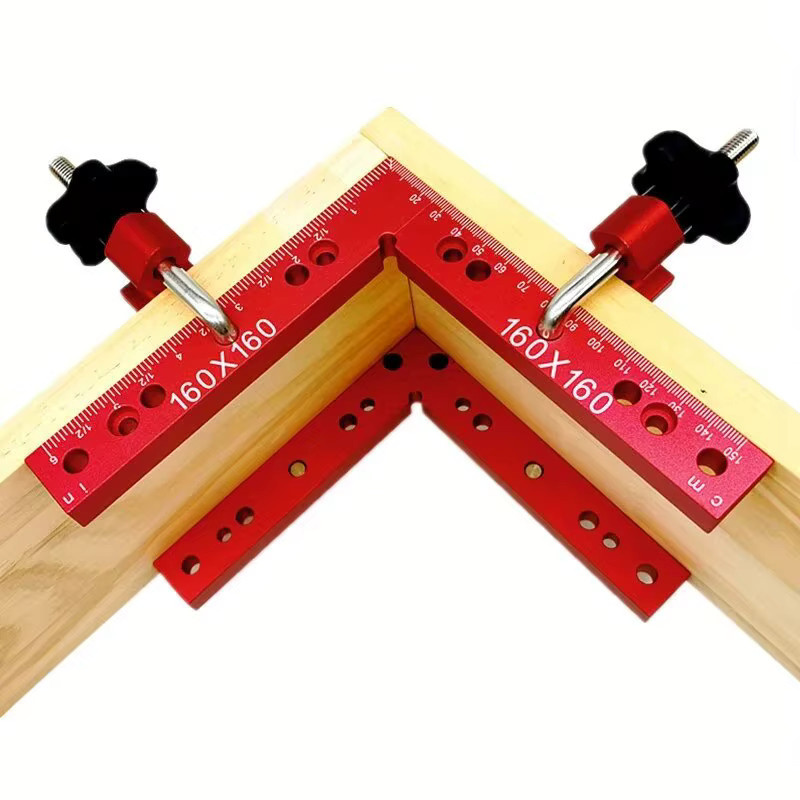 GDART 90 Grad L-förmige Hilfsvorrichtung und Spleißplatte als Positionierplatte und fester Clip, rotes Holzbearbeitungswerkzeug mit 160 mm Breite - Bild 2