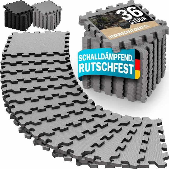 MONZANA Bodenschutz-Puzzlematten 36er-Set Grau B/T/H: 175 x 175 x 1 cm - Bild 1
