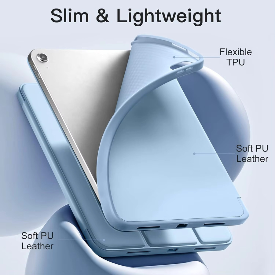Samsung Schutzhülle für Tab A9+ / A9 Plus 2023 (SM-X210/X215/X216) aus PU-Leder mit Standfunktion und magnetischer Verschluss in Lila - Bild 3