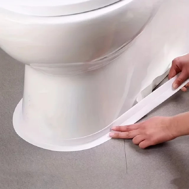 Wasserdichtes Badewannen-Dichtungsband in Weiß, 3,2 Meter selbstklebendes Anti-Öl-Kantenband für Küchenspüle und Toilette - Bild 1