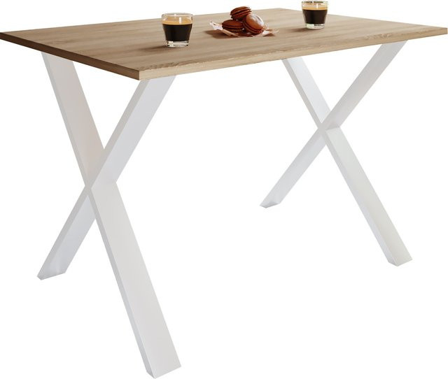 VCM Holzesstisch Xona U mit Eisenfußgestell, B/T/H: 110 x 80 x 76 cm - Bild 1