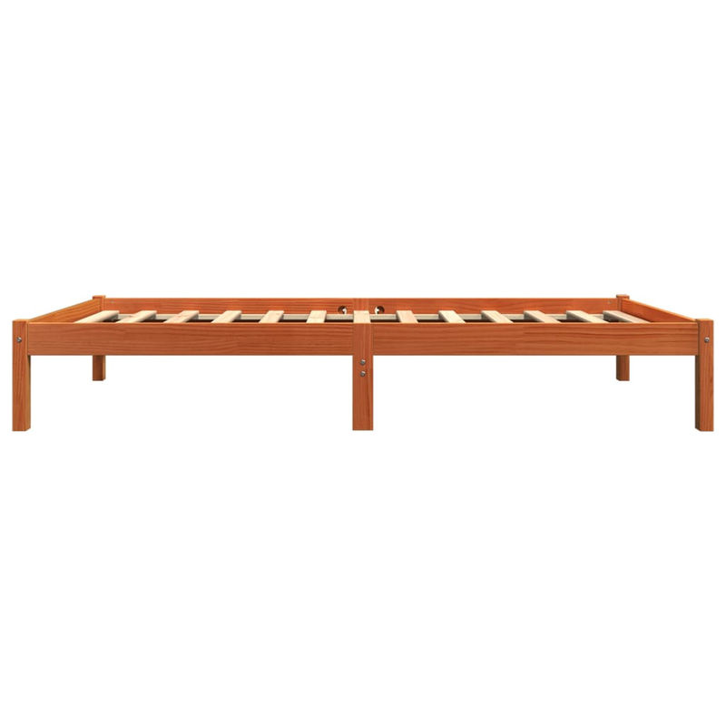 Vidaxl Massivholzbett aus Kiefernholz in Braun, B/L: 75 x 190 cm - Bild 2