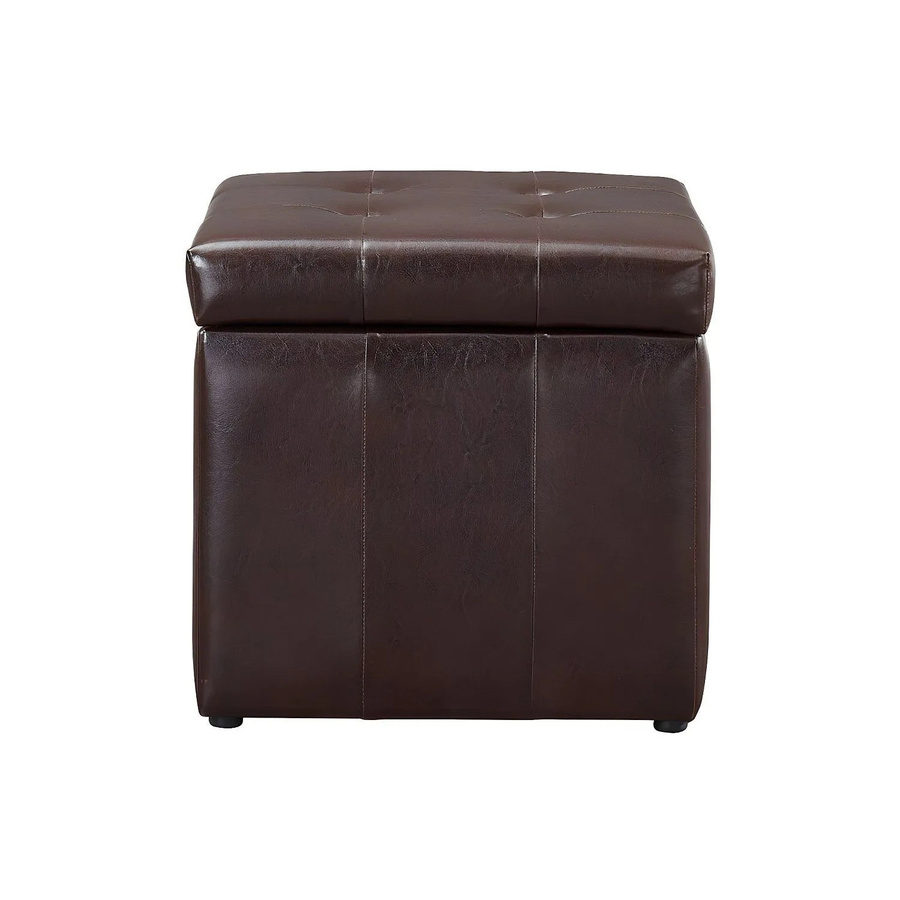 Sitzhocker Serafino von Vente-unique in Schokobraun, Durchmesser: 49 cm - Bild 2