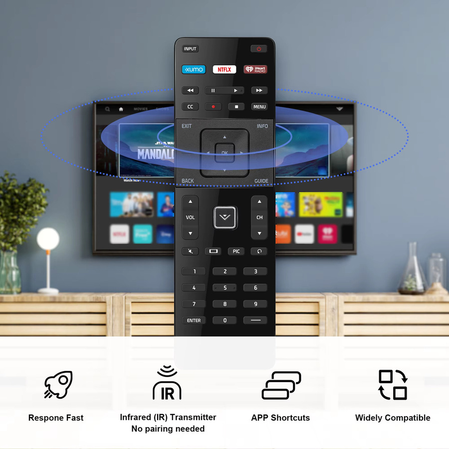 Vizio Ersatz-Fernbedienung für SmartCast 4K UHD Smart TV in Schwarz - Bild 2