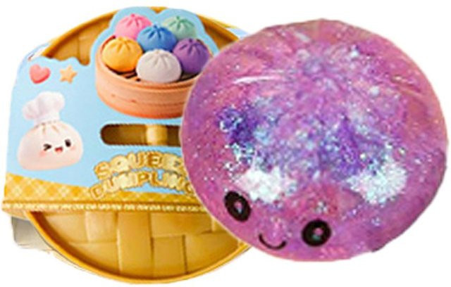 PRELEXT Glitzer Teigtasche Squishies, Mystery Box, Buntes Essen, Sensorisches Fidget Spielzeug, Anti Stress Knetball - Bild 1