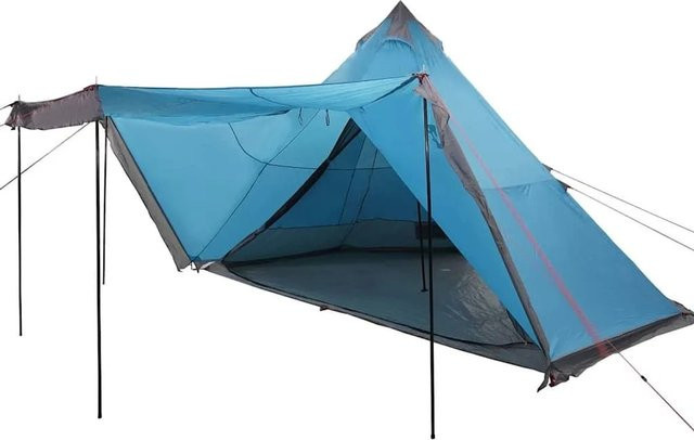 vidaXL Tipi-Familienzelt für 8 Personen in Blau, wasserdicht - Bild 1