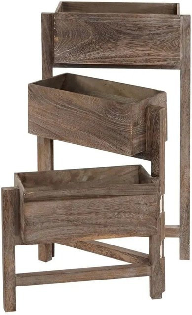 MCW Pflanzregal aus Paulowniaholz in Braun im Vintage Shabby-Look, B/T/H: 108 x 65 x 15 cm - Bild 2