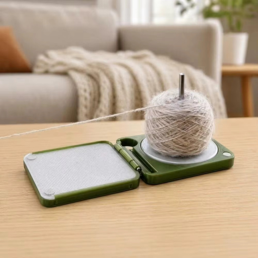 Tragbarer Garnhalter Organizer aus Kunststoff in Grün als Nähzubehör und Fadenspender für deinen Bastelbedarf - Bild 4