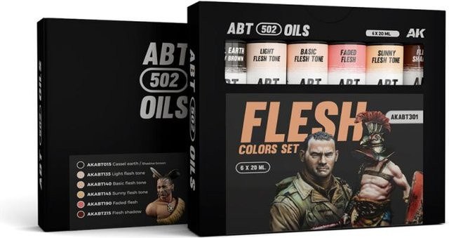 AK Interactive Flesh Colors Set, Ölfarben, Bunt / Mehrfarbig - Bild 1