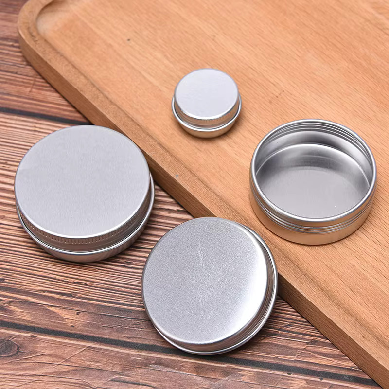 5 Stück Aluminium Mini Behälter aus Metall in Silber mit Schraubdeckel für Kosmetik, Creme oder Lippenbalsam - Bild 2