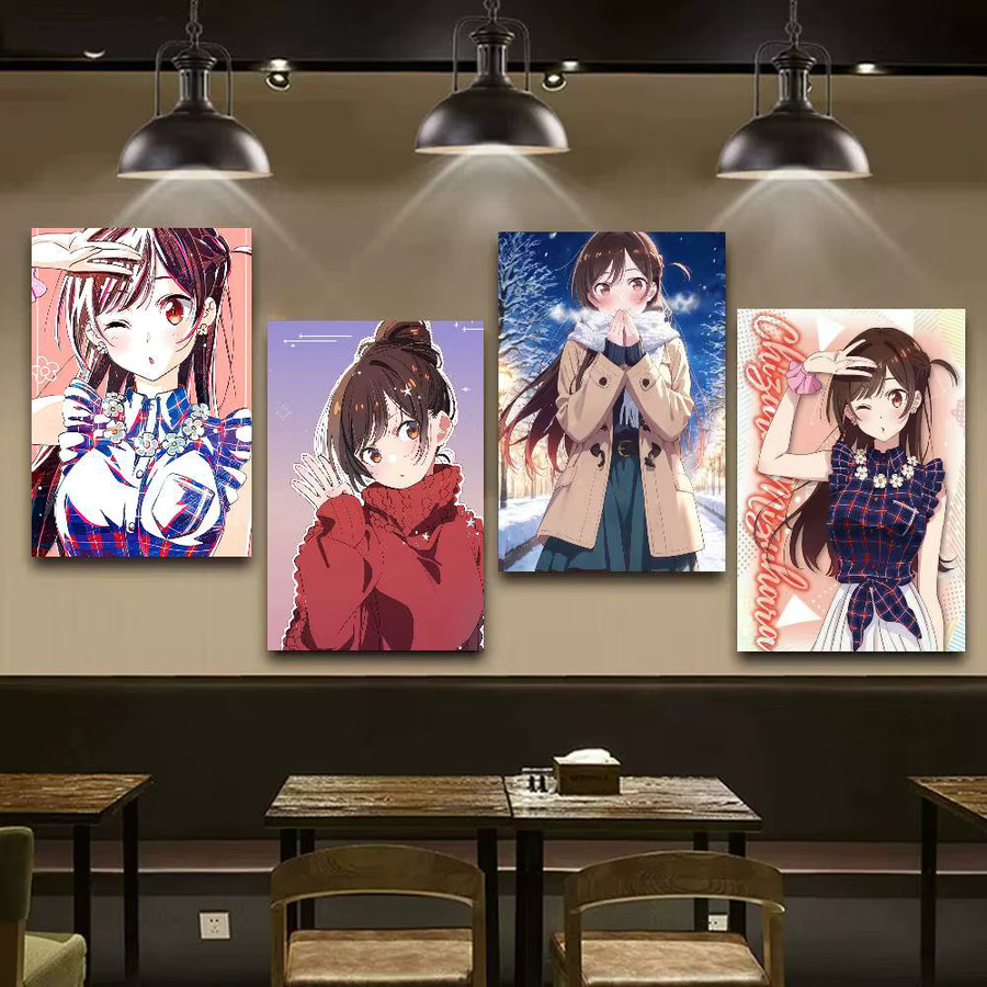 Wasserfester Anime Wandaufkleber Ichinose Chizuru Motivposter aus Papier in Mehrfarben - Bild 3