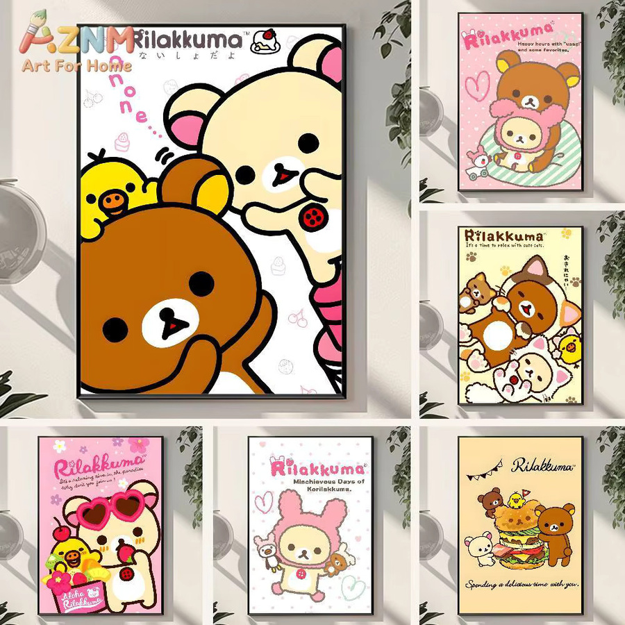Kayou Rilakkuma Poster-Kunst aus Papier in Mehrfarbig für deine Wanddekoration - Bild 3