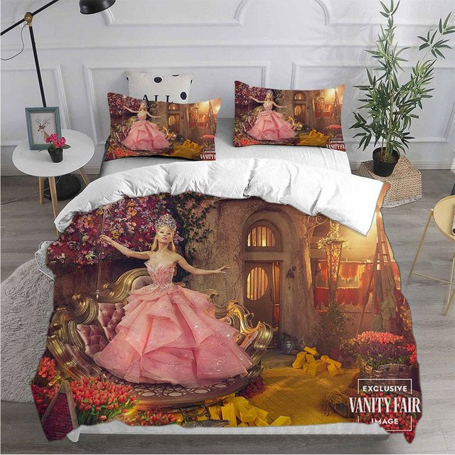 3-teiliges Bettwäsche-Set JMG Household Supplies mit Böse Hexe Motiv in Pink, Material Mikrofaser, B/H: 180 x 210 cm - Bild 1