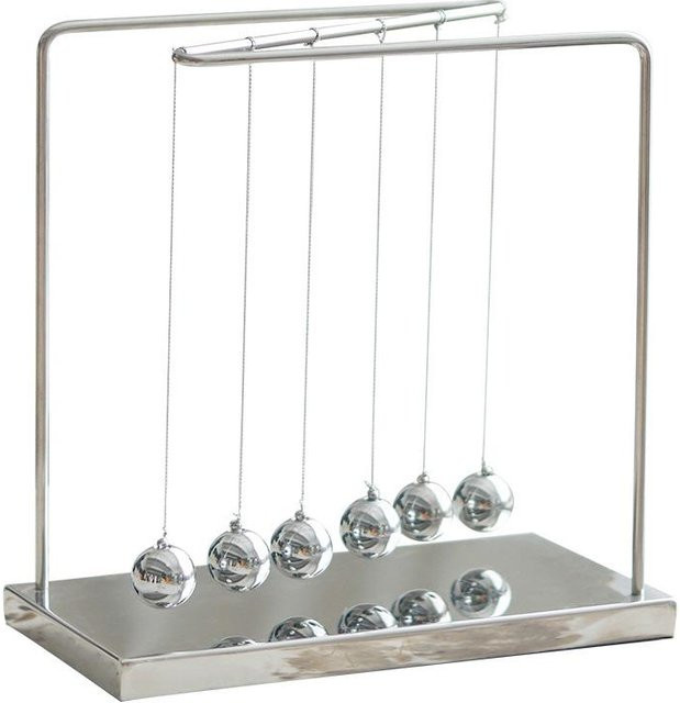 Moderne Newton Pendelleuchte in Weiß und Silber für Wohnbereiche und Arbeitszimmer - Bild 1