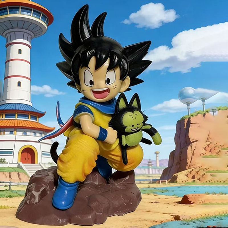 Bandai Dragon Ball Z Anime Figur Goku Sammelmodell aus Kunststoff, mehrfarbig, Höhe: 8,5 cm - Bild 1