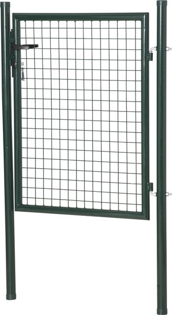 HOMCOM Gartentor in Gitteroptik aus Außenstahl in Grün, Höhe: 150 cm, Breite: 97 cm - Bild 1