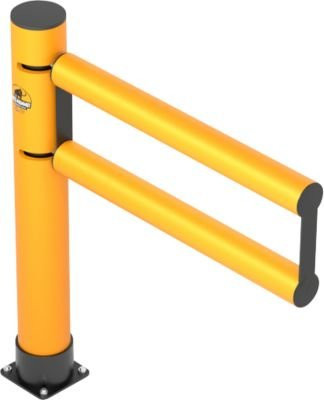 Ampere Schwingtür Rack-Mammut aus Kunststoff in verkehrsgelb mit Anschlag links, B: 100 cm, H: 110 cm - Bild 1