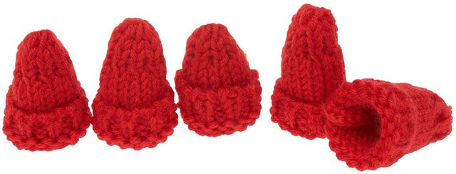 VBS Mini-Strickmützen in Rot, Höhe: 6 cm - Bild 1