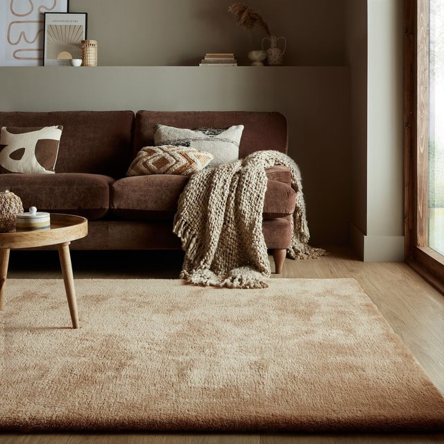 Kadima Design Teppich LUNE uni Mokka braun B/T: 160 x 230 cm - Bild 1