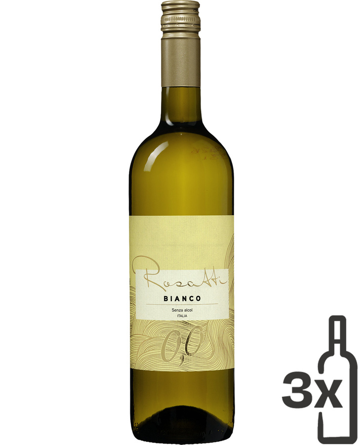 Rosatti Zero Bianco, alkoholfreier Wein, 0,0 % vol, 3 x 0,75 l - Bild 2