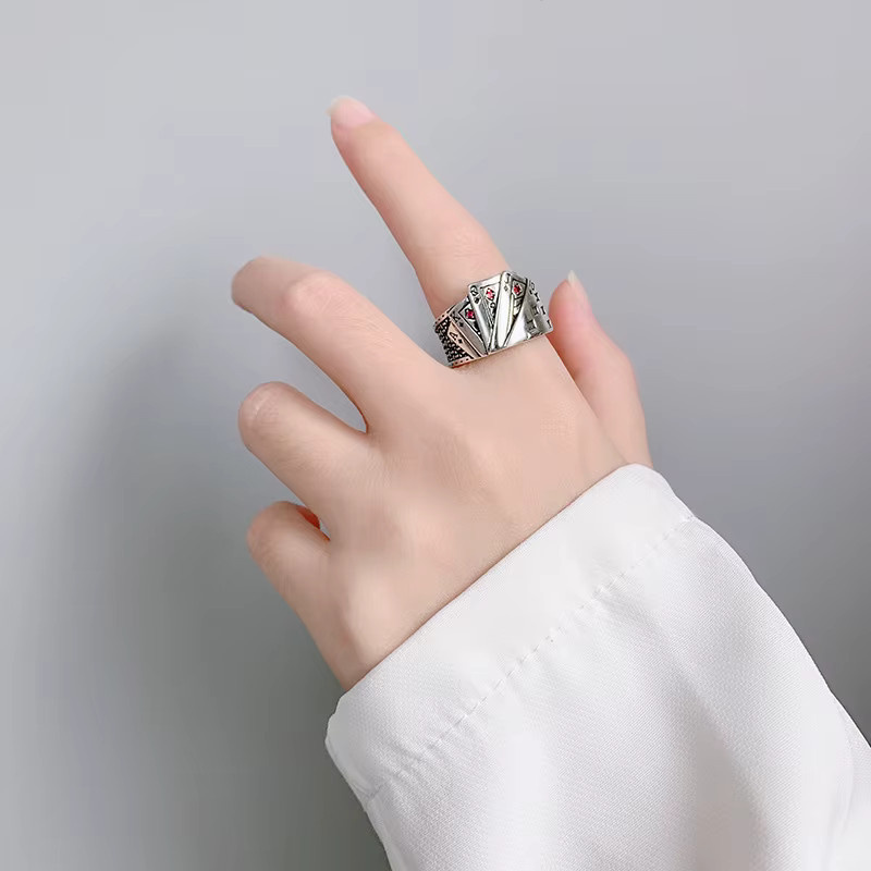 LENNIK Poker Ring, Silber, Unisex - Bild 4