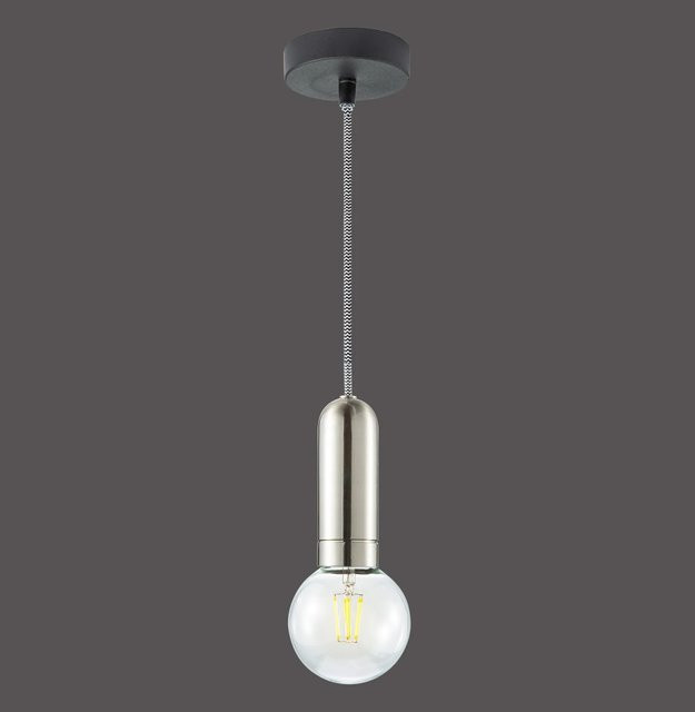 Just Light Pendelleuchte Turn 1-flammig aus Stahl in Silber - Bild 1