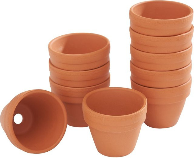 Set aus 10 Terrakotta-Töpfen mit einem Innendurchmesser von 2 cm - Bild 1