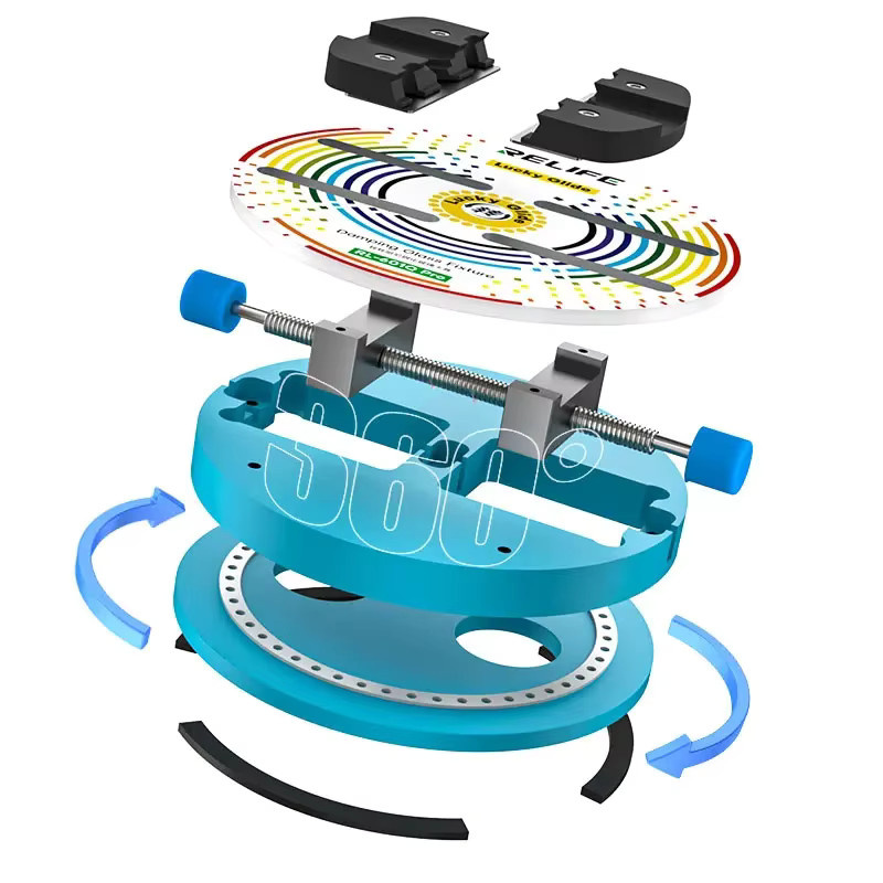 RELIFE RL-601Q Pro 360 Grad rotierende Halterung aus wärmeisolierendem Glas für Mobiltelefon-Motherboard-Reparaturwerkzeuge - Bild 3
