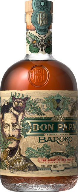Don Papa Baroko Rum, Negros Philippinen, 40% Vol., 0,7 l - Bild 1