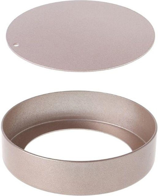 Risenprec Tarteform mit Mini Holzgriff aus Aluminium und Zinklegierung, Silber, quadratisch, mit losem Boden und Antihaftbeschichtung - Bild 1