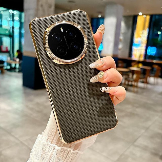 Stoßfeste und fingerabdruckresistente Handyhülle für Honor Magic 7 und Honor Magic 7 Pro mit galvanisiertem Linsenring in Grau - Bild 1