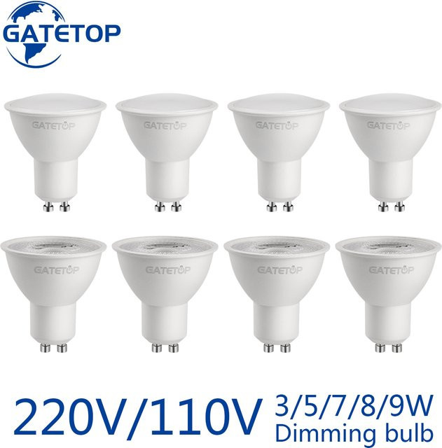 10er Set Gatetop LED-Strahler GU10 mit Reflektor in Weiß, flimmerfrei, AC100-240V - Bild 1