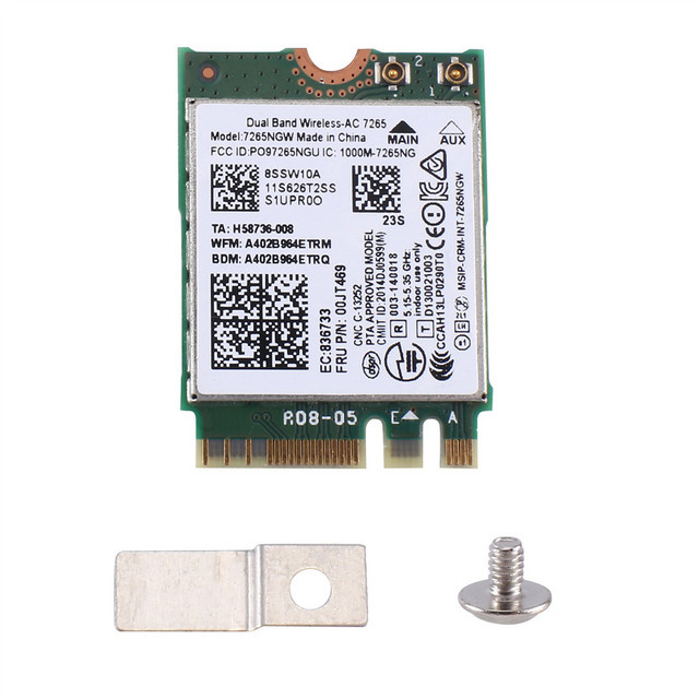 Lenovo WiFi-Karte B48A AC7265 7265NGW mit Bluetooth 4.0 für Thinkpad E550 E455 E555 Serie - Bild 1