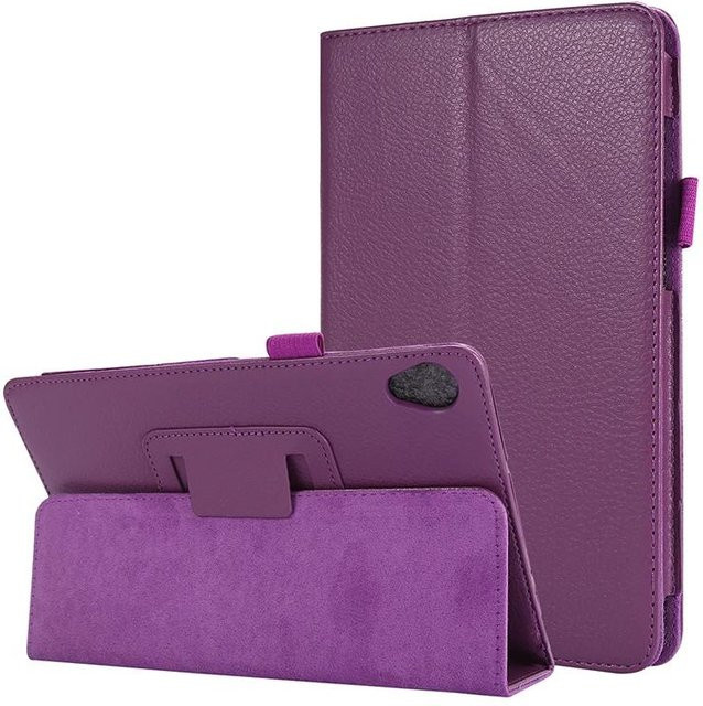 PU-Leder Schutzhülle mit Standfunktion für Lenovo Tab M8 TB-8505 und TB-8705 in Violett - Bild 1