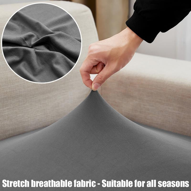 Yiran Furniture Elastischer Sofa-Kissenbezug aus Polyester in Weiß, Waschbarer Couchschutz für das Wohnzimmer - Bild 1