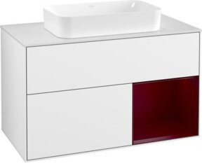 Villeroy & Boch Waschtischunterschrank Finion mit Abdeckplatte, Weiß, B: 100 cm, T: 50,1 cm - Bild 1
